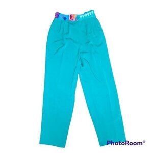 Vintage 80s Green High Rise Pants